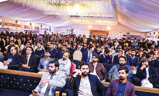 Packed audience in the main hall